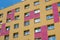 House facade and tetris game blocks - building exterior