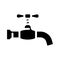 house faucet water glyph icon vector illustration