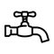 house faucet water line icon vector illustration