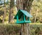 House for feeding birds in the forest