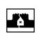 House of the fingers logo. Housebuilding symbol. Vector icon