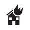 House on fire icon. Trendy House on fire logo concept on white b
