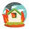 House on fire.. Vector illustration decorative design