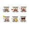 House fireplaces with fire cartoon character with various types of business emoticons
