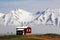 House at fjord of Iceland