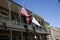 House with flags in French Quarter New Orleans