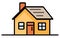 House flat icon, Houses vector illustration. Little house, colourful house, flat houses illustration