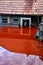 House flooded by contaminated water from a copper open pit mine