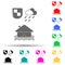 house flooding multi color style icon. Simple glyph, flat vector of insurance icons for ui and ux, website or mobile application