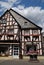 House with flowered well in Boppard on the Rhine Valley in Germany