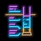 house foundation structure neon glow icon illustration
