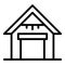 House garage icon, outline style