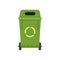 House garbage bin icon flat isolated vector