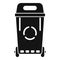 House garbage bin icon, simple style