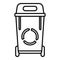 House garbage icon, outline style