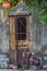 House gate and bicycle in Hue, Central Vietnam