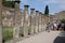 The House of The Gladiators at Pompeii ruins in Italy.