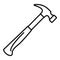 House hammer icon, outline style