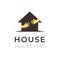 House hands hug logo template. Business symbol, real estate concept. Creative corporate element design.