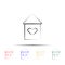 house with heart multi color style icon. Simple thin line, outline vector of wedding icons for ui and ux, website or mobile