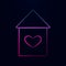 House with heart sketch nolan icon. Simple thin line, outline vector of wedding icons for ui and ux, website or mobile application