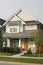 House Home Bright Orange Door Exterior Front Elevation Rockwork Roof Details