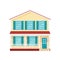 House, home facade. Vector illustration in flat design.