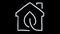 House icon with leaf, animated whiteboard style, bonus eco footage