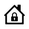 House Icon with Padlock Locked
