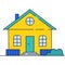 House icon vector rural home cottage building