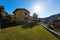 House immersed in the Swiss mountains