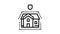 house insulation line icon animation