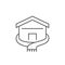 House insulation line outline icon