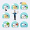 House insurance business service icons template.