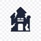 House insurance for storms transparent icon. House insurance for