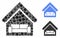 House Interrior Mosaic Icon of Round Dots