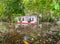 House on island in Alleppey Kerala Backwaters in India