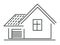 House isolated icon, real estate or smart house selling