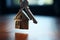 House key turning in the lock Landlord unlocks for new homeownership