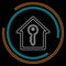 House key. vector unlock house isolated