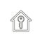 House key. vector unlock house isolated