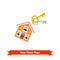 House keychain symbolising purchase of a new home