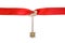 House keys with red ribbon