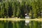 House on Lake Dobbiaco Dolomites Italy