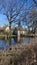 House on the lake. Rybachy village. Curonian Spit, Kaliningrad region, Zelenogradsk