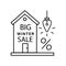 House lights icon. Simple line, outline vector elements of winter sale icons for ui and ux, website or mobile application
