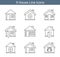 House Line Icons