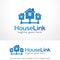 House Link Logo Template Design Vector, Emblem, Design Concept, Creative Symbol, Icon