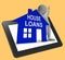 House Loans Home Tablet Shows Borrowing Repayments And Interest