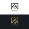 House logo design in creative line style